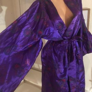 Purple kimono Japan robe vibrant gong vanity sexy